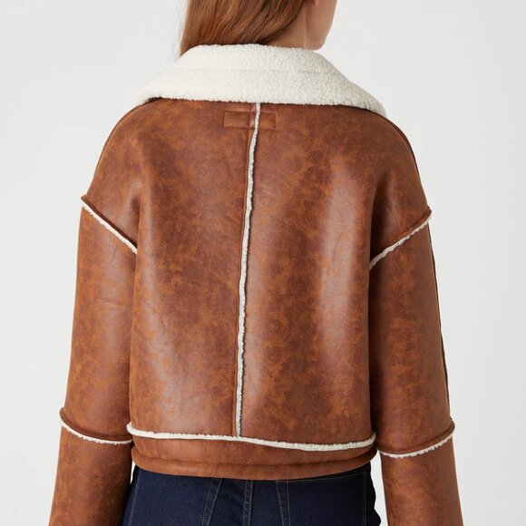 NEW BLANK NYC Steady Habits Jacket in brown for women 1025 5m3 - Picture 5 of 6